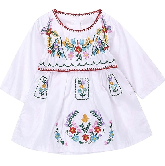Toddler Ethnic Embroidery Dress - Picture 1 of 1